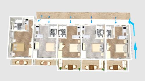 a map of the site of a building at Maridea Casa Vacanza- Le Alcove sul Mare Suites in Ponza