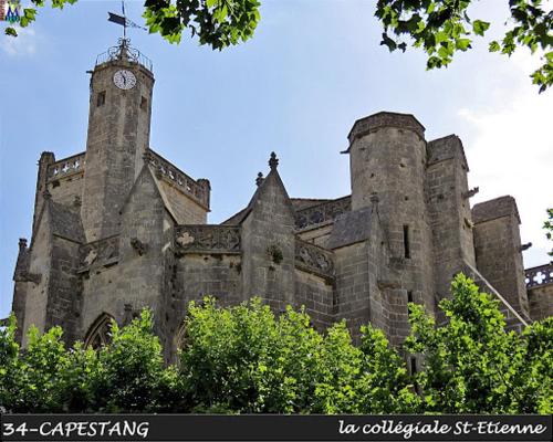 an old stone building with a clock tower on it at Chambres d'hôtes la Soulenque Luxury B & B in Capestang