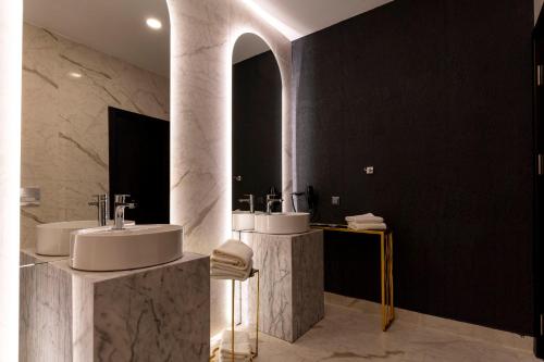 Koupelna v ubytování Hotel Bonvie