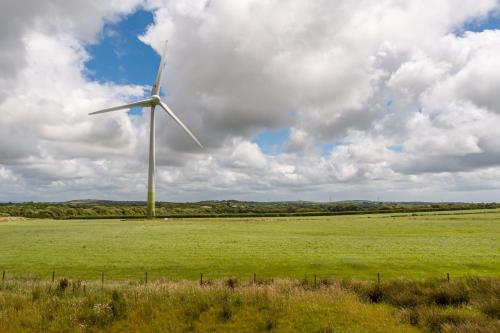 a wind turbine in the middle of a field at Holiday Inn Express - Bodmin - Victoria Junction by IHG in Bodmin