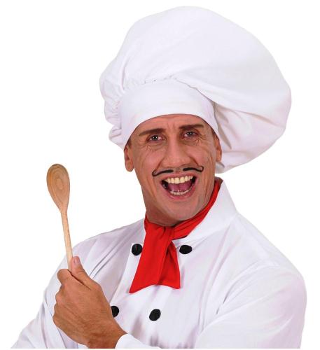 a man in a chef outfit holding a spoon at Hotel Garden Club in Braşov