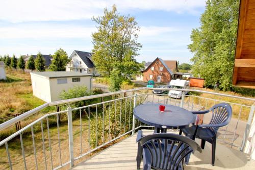 Balkón nebo terasa v ubytování F-1010 Strandhaus Mönchgut B&B Doppelzimmer Nr 35
