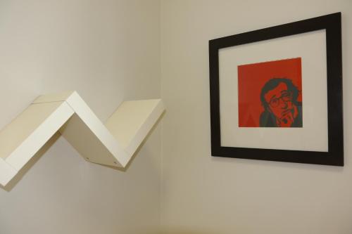 een schilderij aan een muur naast een schilderij bij Student's Hostel Parma in Parma