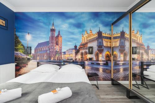 a view of the city of london wallpaper at Lema Apartment near Tauron Arena by Renters Prestige in Krakow