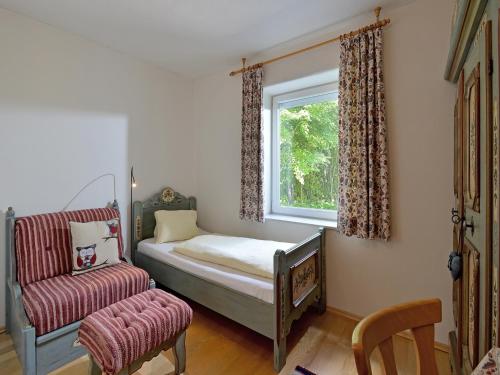 Posteľ alebo postele v izbe v ubytovaní Rosenhof am See Ferienwohnung Silberdistel