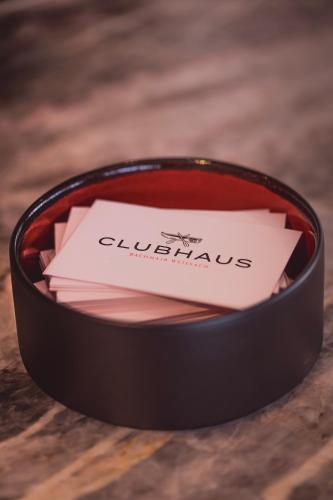 a box of chocolates sitting on a table at Clubhaus Bachmair Weissach in Tegernsee