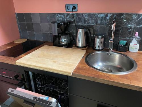 Dapur atau dapur kecil di La Résidence - Vue falaise d'Aval