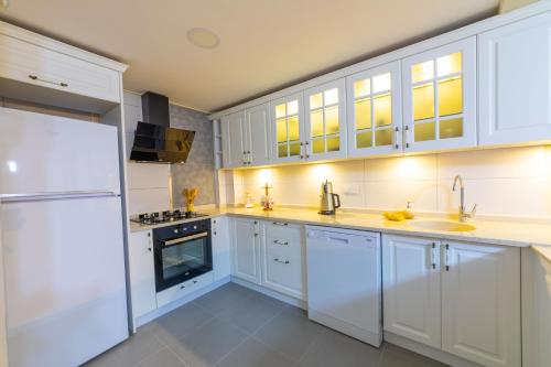 Η κουζίνα ή μικρή κουζίνα στο Villa Jasmin Selimiye -with pool Daily Weekly Rentals