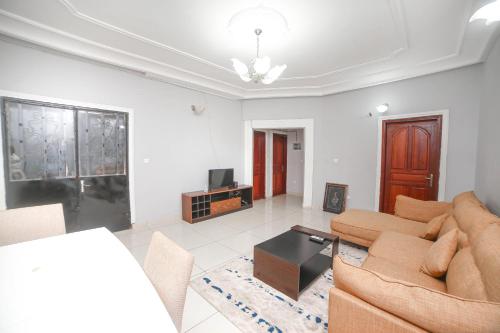 Χώρος καθιστικού στο Les Residences de la providence-Appart Hotel Obobogo