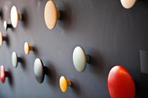 a wall with easter eggs painted on it at Holiday Inn Express - Saarbrücken by IHG in Saarbrücken
