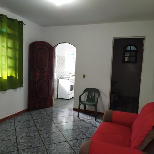 Posezení v ubytování Flat aconchegante com banheiro privativo, ambiente inteiro