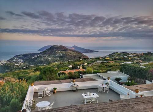 a house with a view of the ocean at Villa Paradiso in Piano Conte