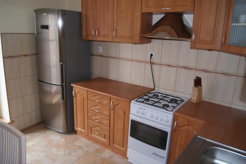 Η κουζίνα ή μικρή κουζίνα στο Gdańskie Apartamenty - Garbary Rooms & Apartments