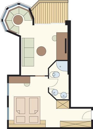 Hotel Berglandの見取り図または間取り図