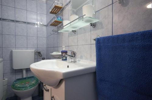 Ένα μπάνιο στο Erika Mini Apartman