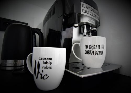 Kemudahan buat kopi dan teh di Apartament Ryś