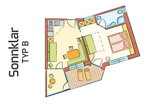 Půdorys ubytování Appartement Hotel Erlhof Deluxe