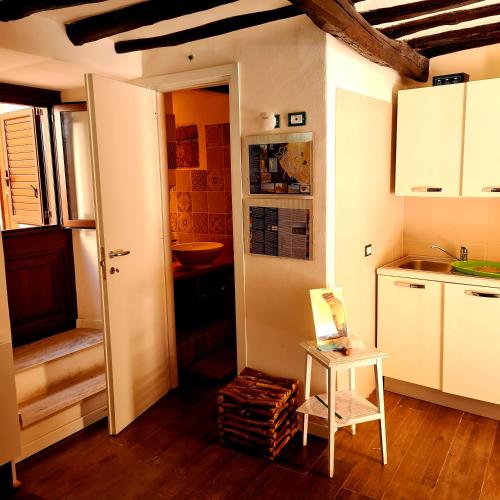 Kuchyň nebo kuchyňský kout v ubytování Controvento B&B