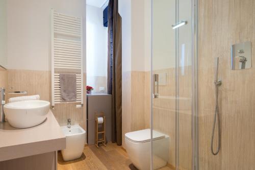 Koupelna v ubytování Tempobiancosuites