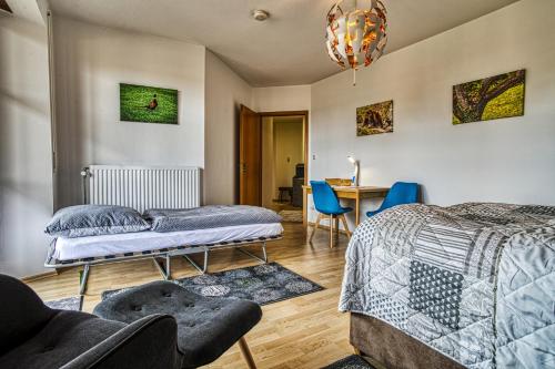 Postel nebo postele na pokoji v ubytování Ferienwohnung Amelie