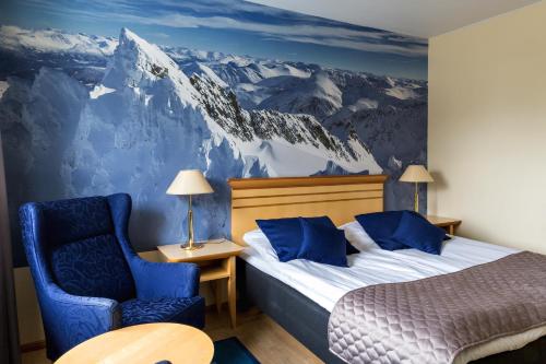 Kama o mga kama sa kuwarto sa Dreges Hotell - by Classic Norway Hotels