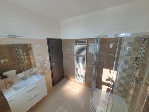 Koupelna v ubytování Apartmá na Hané