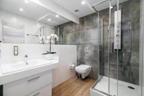 Kúpeľňa v ubytovaní Apartamenty nad Wisłą