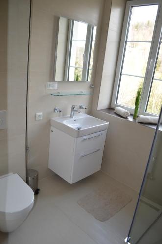 Koupelna v ubytování Apartmán LESIA