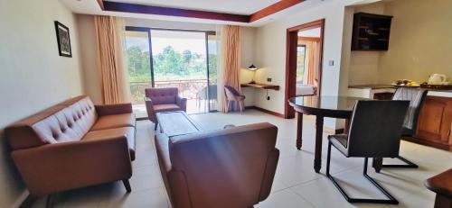Posezení v ubytování Kampala Nile Resort