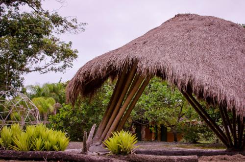Taman di luar Namastê Pousada e Camping