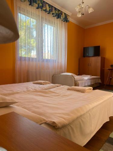 Llit o llits en una habitació de Apartman Dóra