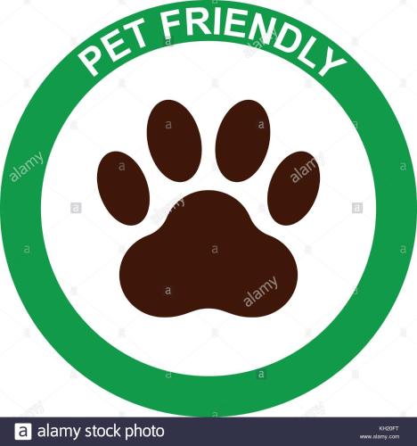 a paw print in a green circle with the text pet friendly at Masia Can Constans in Queralbs
