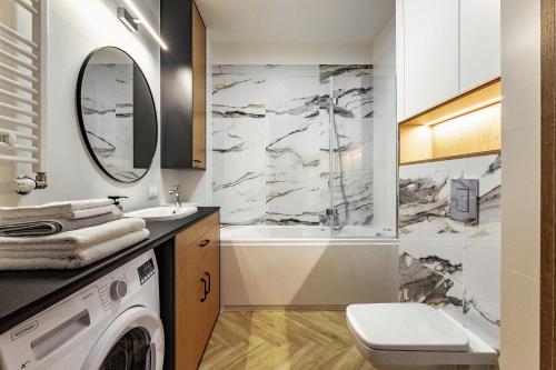 Ένα μπάνιο στο Aparthotel Plac Litewski Premium