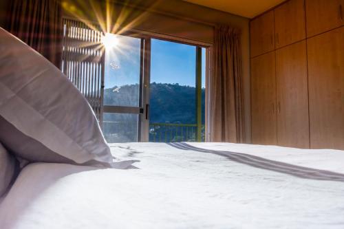 Postel nebo postele na pokoji v ubytování Felsenblick Self-Catering
