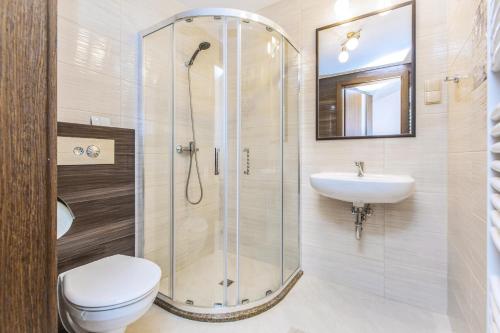 Koupelna v ubytování Willa Irena