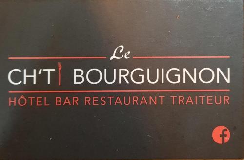 a sign for a hotel bar at Le Ch'ti Bourguignon in Laives