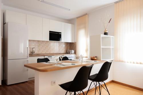 Kuchyň nebo kuchyňský kout v ubytování Lux Family Apartment Vidanovic