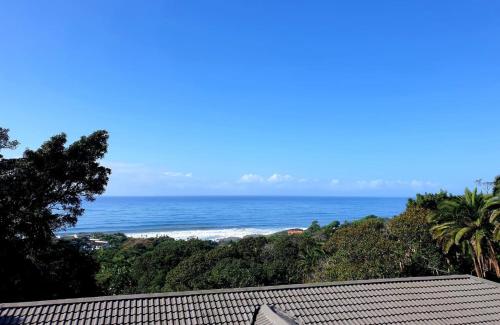 a view of the ocean from a roof at Whalehaven in Southbroom