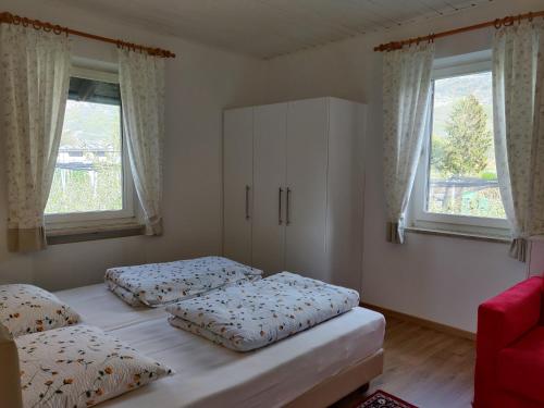 Postel nebo postele na pokoji v ubytování Hirschenhof