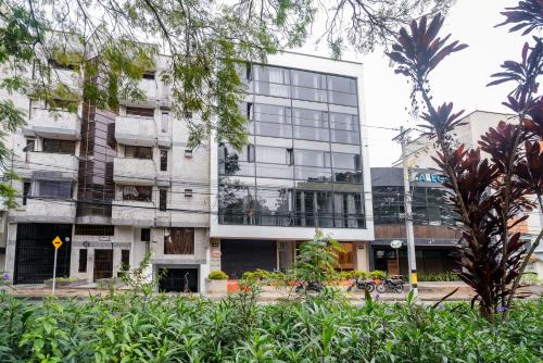 Budova, kde se aparthotel nachází