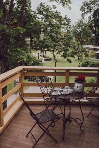 Балкон или терраса в Šaha Kluba Apartamenti