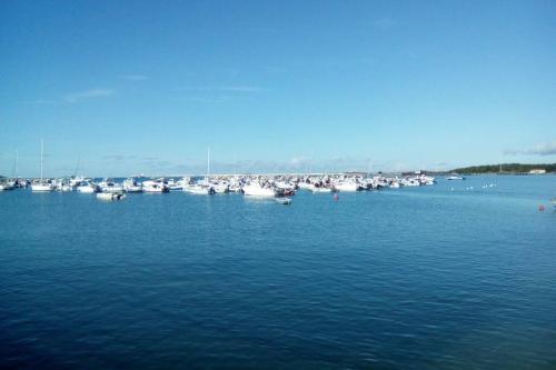 a group of boats in a large body of water at Panoramic and beautiful house 4km from the sea. in Rosignano Marittimo