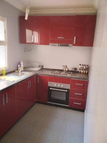 Virtuvė arba virtuvėlė apgyvendinimo įstaigoje APPARTEMENT LES PALMIERS DU SUD
