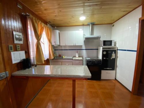 a kitchen with a counter top in a room at Depto N°4 Temuco Centro in Temuco