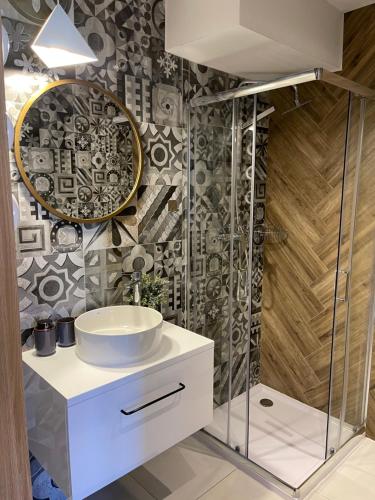 Koupelna v ubytování Nova Apartamenty Rewa