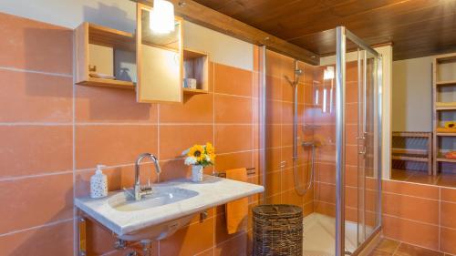 A bathroom at IL CASALE DEL NONNO 8&2 Emma Villas