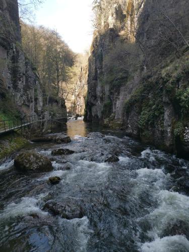 a river in a canyon with rapids on it at Къща Томови,стаи за гости in Devin