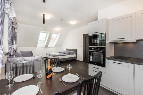 Köök või kööginurk majutusasutuses Apartmány Nová Salaš