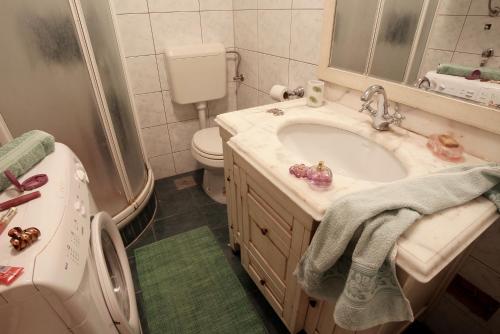 y baño con lavabo y aseo. en Apartment Antique Forum, en Pula