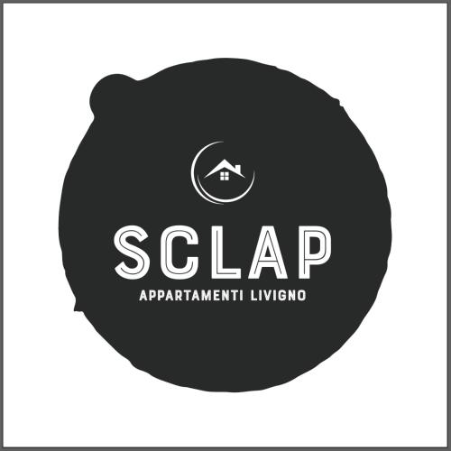 a black and white logo for a real estate agency at Sclap Appartamenti - Livigno in Livigno